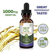 Hemp Oil 1000mg Helps with Pain Relief - Anti Anxiety, Stress Support, Inflammation, Sleep Aid, Nausea, Depression - MCT Oil with Omega 3,6, 9 Fatty Acids - Natural Anti-Inflammatory - Peppermint