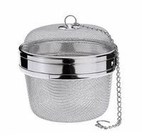 New Twist-Lock Spice Ball Tea Infuser Herb Infuser, Stainless Steel, Extra Large Size (3 ½" x 3 ½")