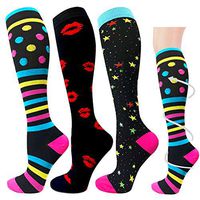 1/3/7 Pairs Compression Socks for Women&Men (20-30mmHg)- Best for Running, Travel,Cycling,Pregnant,Nurse, Edema