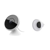 Logitech Circle 2 Wired Home Security Camera, HomeKit and Google, 1080p HD, 180° Wide-Angle, Night Vision &  Circle 2 Plug Mount wireless accessory for Circle 2 Wired or Circle 2 100% Wire-Free Camera