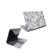 MightySkins Skin Compatible with Lenovo Flex 6 14" (2018) - Gray Polygon | Protective, Durable, and Unique Vinyl Decal wrap Cover | Easy to Apply, Remove, and Change Styles | Made in The USA