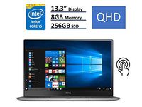 Dell XPS 9350-4007SLV UltraBook: 13.3" QHD (3200x1800) Touchscreen | Intel Core i5-6200U | 256GB SSD | 8GB | WiFi + Bluetooth | Backlit Keyboard | Windows 10 (Renewed)