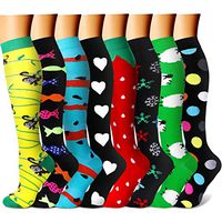 CHARMKING Compression Socks 15-20 mmHg is BEST Graduated Athletic & Medical for Men & Women Running, Travel, Nurses, Pregnant - Boost Performance Blood Circulation & Recovery(Large/X-Large,Assorted10)