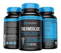 THERMOGLIDE #1 Best Joint Support + Thermogenic + Nitric Oxide Supplement Pills - Fights Pain & Inflammation, Boosts Energy & Metabolism - Glucosamine Chondroitin, Turmeric, Green Coffee + 90 Capsules
