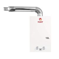 TC-Home 12L Natural Gas Water Heater Balanced Exhaust System Tankless Hot Water Heater 3.2 GPM