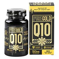 Cvetita Herbal,Pure Gold Co Enzyme Q10 CoQ10 60 softgels Supplement with Green Tea Extract,Ubiquinol,Powerful Antioxidant,General Health and Energy,High Strength,Skin Support,Exercise Performance