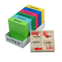 Borinhalbich The 7Pack® 7 Day 4 Compartment Weekly Pill Organizer with White Tray (Made in the USA)