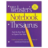 Merriam-Webster 3-Hole Punch Paperback Thesaurus Dictionary Printed Book - English FSP0573