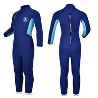 REALON Kids Wetsuit Shorty Boys Girls 3mm Neoprene One Piece Thermal Swimsuit 2mm Warm Full Long Sleeve Wet Suits Cover Toddler Child Junior Youth Swim Surf Dive (Navy 2mm Boy's Fullsuit, XS)