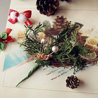 Riverbyland 10 PCS 5" Christmas Gift Wrapping Artificial Pine Branches