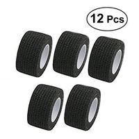 ROSENICE Bandage Wrap 12 roll Cohesive Bandages Self Adherent Tape Stretch Athletic Strong Elastic Tape(Black)