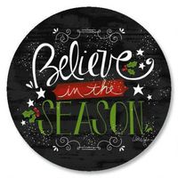 Believe In The Season Christmas Envelope Seals - Set of 144 1-1/2" diameter Self-Adhesive, Flat-Sheet holiday sticker Seals
