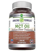 Amazing Formulas MCT Oil 1000 Mg, Softgels (Non-GMO) - Supports Sustained Energy Production* -Thermogenic Metabolism Booster* -Supports Healthy Weight Management* -Promotes Immune Health (300 Count)