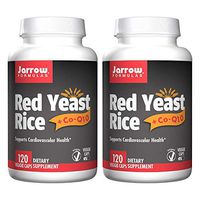 Jarrow Formulas Red Yeast Rice + CoQ10 Supports Cardiovascular Health Dietary Supplement - 120 Veggie Caps (Pack of 2)