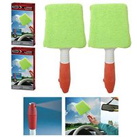 2 Pc Auto Window Cleaner Microfiber Windshield Clean Shine Car Wiper Glass Brush