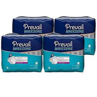Prevail Breezers Ultimate Absorbency Incontinence Briefs, Size 3, 15-Count (Pack of 4)