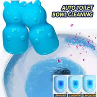 Automatic Toilet Bowl Cleaner, MAMaiuh 2Pcs Eco Friendly Toilet Tank and Bathroom Cleaning System Scrub Free Bleach and Blue Cleaning Supplies, Natural Plant Scent, Safe for All Pipes and Septic Tanks