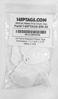 145P Tags (Bag of 25) White 94V0 Rated - "BURNDY Style 145PTAG" for Telecom, Transportation and OEM Market, White (Pack of 25)