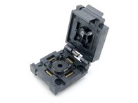 QFP64 Clamshell Programming Adapter Socket/Burning Socket/IC Test Socket FPQ-64-0.5-06, 64-Pin, 0.5mm Pitch, Enplas IC Test Burn-in Socket, Applied to QFP64, TQFP64, FQFP64, PQFP64 Packages.