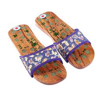 Healifty Foot Massage Shoes Wood Acupressure Reflexology Slippers Pain Relief Relaxation Health Care Summer Slippers