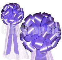 Lavender Wedding Pull Bows with Tulle Tails - 8" Wide, Set of 6, Eater, Holiday Decor, Garland, Baby Shower, Birthday, Wreath, Gift Bow, Spring, School Dance, Fundraiser, Mother's Day