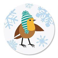 Snowflakes & Birds Envelope Seals - Set of 72