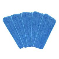 5 Pack Microfiber Mop Pads Head Wet Dry Mops Refill for 15" Flat Mop Base Blue