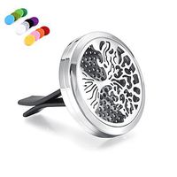 constantlife Elegant Tree of Life Stainless Steel Fragrancy Diffuser Locket Ari Freshner Essential Oil Rubber Clip Scent Jewelry (CL-051)