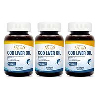 Lovita Cod Liver Oil 400mg, Rich in EPA, DHA, Vitamin A & Vitamin D, 90 softgels (Pack of 3)