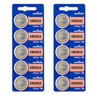 Murata CR2032 Battery 3V Lithium Coin Cell - Replaces Sony CR2032 (10 Batteries)
