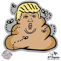 Stinky Turd Lump Of Trump - 12" Vinyl Sticker Waterproof Decal