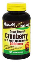 Mason Vitamins Cranberry Super Strength 50:1 Fruit Concentrate 6000mg Softgels, 60 Count