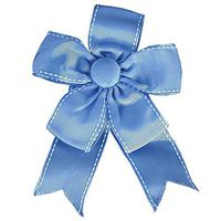 Caspari Grosgrain Ribbon Bow in Blue - 4 Count