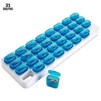 Monthly Pill Organizer - 31 Day Pill Organizer with Large Removable Medication Pods, Portable Pill Case Box and Holder for Daily Medicine and Vitamins, Great for Travel by MEDca