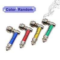 JC.W Metal(Aluminium), Vintage Style Pipe Art Piece, 9cm/3.54" Length with Cover Random Color