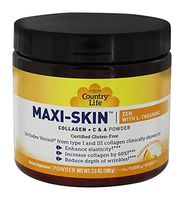 Maxi-Skin Zen Collagen Powder with L-Theanine, Anti-Aging Formula for Youthful Skin, Healthy Hair & Nails, 3.5oz (100g) Mandarin Orange and Chamomile Flavor