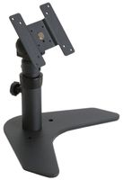 MonMount Single LCD Monitor VESA Desk Stand - Height Adjustable, Black (LCD-6410B)