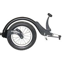 FreeWheel Wheelchair Attachment with Pneumatic Tire for Standard Frames and Standard Footrests (Red)