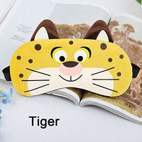Grandey 1PCS Bunny/Tiger/Fox/Sloth Sleep Mask Rest Travel Relax Sleeping Aid Blindfold Ice Cover Eye Patch Sleeping Mask Case (Tiger)