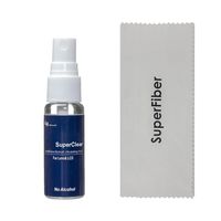 LS Photography Photo Camera Lens 0.7oz Cleaning Agent and 6" x 7" Gray SuperFiber Lens Cleaning Cloth, LGG102