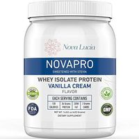 Whey Isolate Protein Powder Vanilla Meal Replacement Supplement for Lean Muscle 100% Low Cholesterol & Calorie-Low Carb Powder, Non-GMO, Lactose, Gluten Free Women & Men 14.82 oz