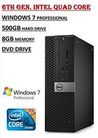 Dell Optiplex 3040 SFF Business Desktop PC - 6th Gen. Intel i5-6500 Quad Core - 8GB RAM - 500GB 7200RPM HDD - DVD Drive - Windows 7 Professional ( Small Form Factor).