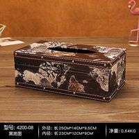 T-ZJHC European Creative Retro Tissue Box Home Room Bedroom Napkin Tray Living Room Coffee Table Storage, Yellow