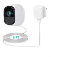 6ft Power Extension Cable with Quick Charge 3.0 Power Adapter Compatible with Arlo Pro&Pro 2, Arlo Go, Wyze Cam, Wyze Cam Pan, YI Cam, Nest Cam, Netvue, Furbo Dog, Blink XT, 1 Set, White