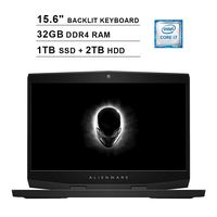 2020 Dell Alienware M15 15.6 Inch FHD 1080p Gaming Laptop (Intel 6-Core i7-8750H up to 4.1GHz, 32GB DDR4 RAM, 1TB M.2 SSD (Boot) + 2TB HDD, GeForce GTX 1060 6GB, Backlit KB, WiFi, HDMI, Windows 10)