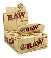 Raw Unrefined Natural Hemp & Cotton Maestro Cone Tips Full Box Of 24 Packs Of 32