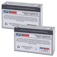 (2) 6V 12Ah F2 - Replacement Battery Set Compatible with The IBM OP700 UPS