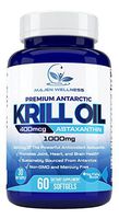 Krill Oil - Premium Antarctic Krill Oil, Omega 3, Powerful Astaxanthin, Cholesterol Balancing EPA DHA, Supplement for Eye, Brain, Joint - 1000mg