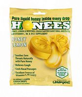 Honees Cough Drops - Honey Lemon - Lemon Menthol - 20 Cough Drops