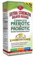 Olympian Labs Extra Strength Complete Prebiotic & Probiotic- 50 CFU, Delayed Release, Shelf Stable and Blister Packed for Freshness